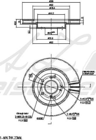 A.Z. Meisterteile AZMT-44-024-1956 - Disque de frein cwaw.fr