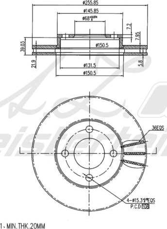 A.Z. Meisterteile AZMT-44-024-1900 - Disque de frein cwaw.fr