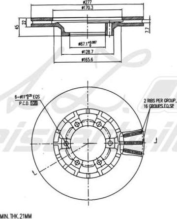 A.Z. Meisterteile AZMT-44-024-1911 - Disque de frein cwaw.fr