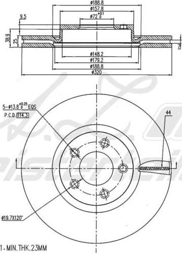 A.Z. Meisterteile AZMT-44-024-1918 - Disque de frein cwaw.fr