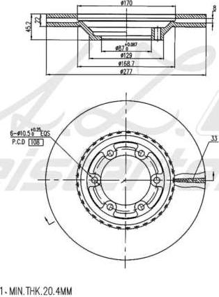 A.Z. Meisterteile AZMT-44-024-1917 - Disque de frein cwaw.fr