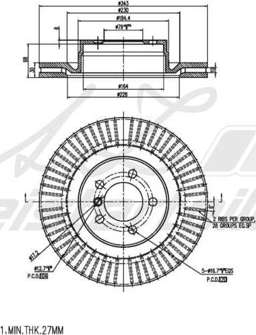 A.Z. Meisterteile AZMT-44-024-1985 - Disque de frein cwaw.fr