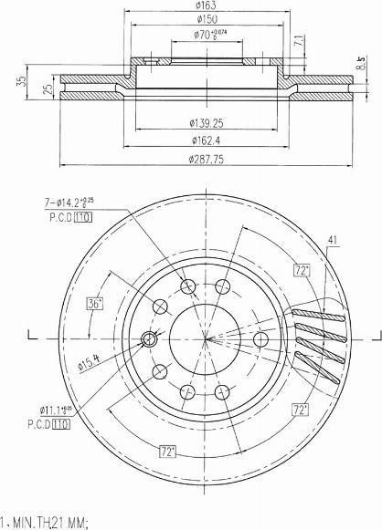 A.Z. Meisterteile AZMT-44-024-1499 - Disque de frein cwaw.fr