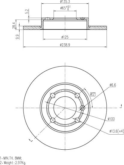 A.Z. Meisterteile AZMT-44-024-1495 - Disque de frein cwaw.fr