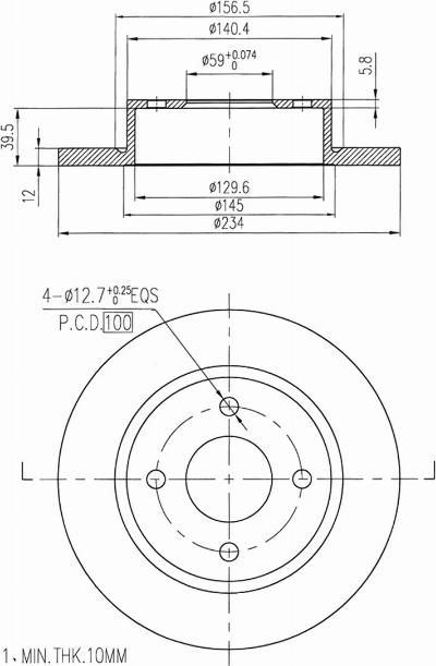 A.Z. Meisterteile AZMT-44-024-1448 - Disque de frein cwaw.fr