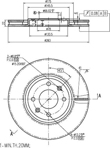 A.Z. Meisterteile AZMT-44-024-1454 - Disque de frein cwaw.fr