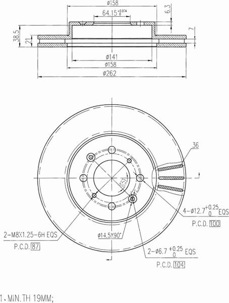 A.Z. Meisterteile AZMT-44-024-1455 - Disque de frein cwaw.fr