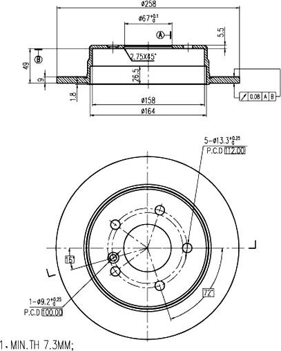 A.Z. Meisterteile AZMT-44-024-1464 - Disque de frein cwaw.fr