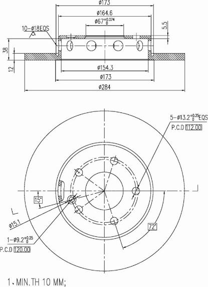 A.Z. Meisterteile AZMT-44-024-1465 - Disque de frein cwaw.fr