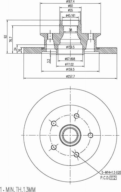 A.Z. Meisterteile AZMT-44-024-1466 - Disque de frein cwaw.fr