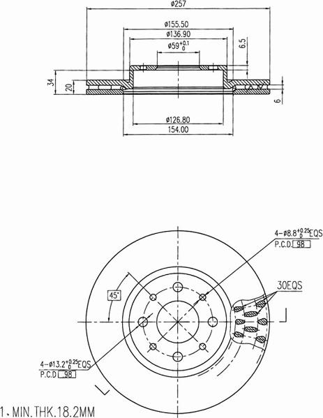 A.Z. Meisterteile AZMT-44-024-1462 - Disque de frein cwaw.fr