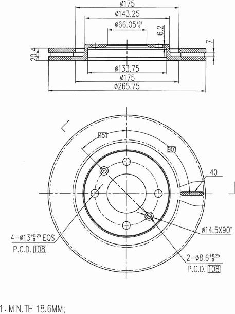 A.Z. Meisterteile AZMT-44-024-1408 - Disque de frein cwaw.fr