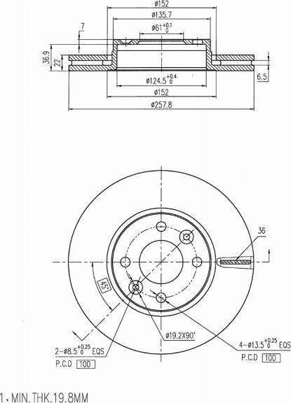 A.Z. Meisterteile AZMT-44-024-1410 - Disque de frein cwaw.fr