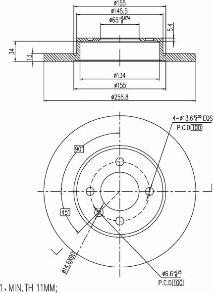 A.Z. Meisterteile AZMT-44-024-1411 - Disque de frein cwaw.fr