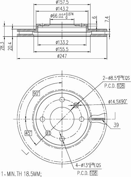 A.Z. Meisterteile AZMT-44-024-1417 - Disque de frein cwaw.fr