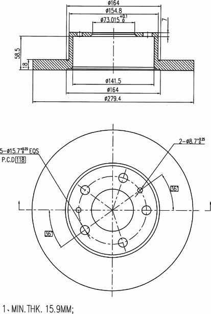 A.Z. Meisterteile AZMT-44-024-1488 - Disque de frein cwaw.fr