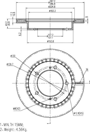 A.Z. Meisterteile AZMT-44-024-1487 - Disque de frein cwaw.fr