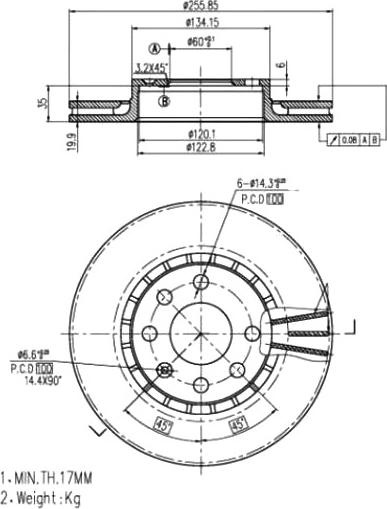 A.Z. Meisterteile AZMT-44-024-1436 - Disque de frein cwaw.fr