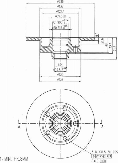 A.Z. Meisterteile AZMT-44-024-1431 - Disque de frein cwaw.fr