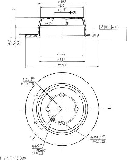 A.Z. Meisterteile AZMT-44-024-1438 - Disque de frein cwaw.fr