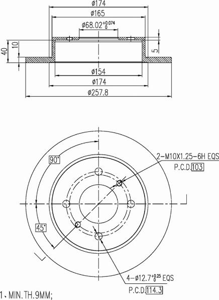 A.Z. Meisterteile AZMT-44-024-1432 - Disque de frein cwaw.fr