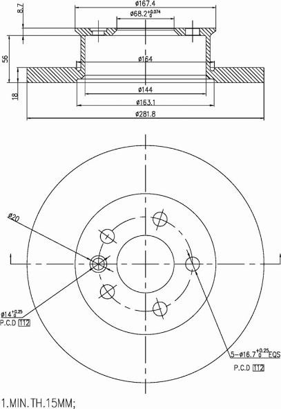 A.Z. Meisterteile AZMT-44-024-1471 - Disque de frein cwaw.fr