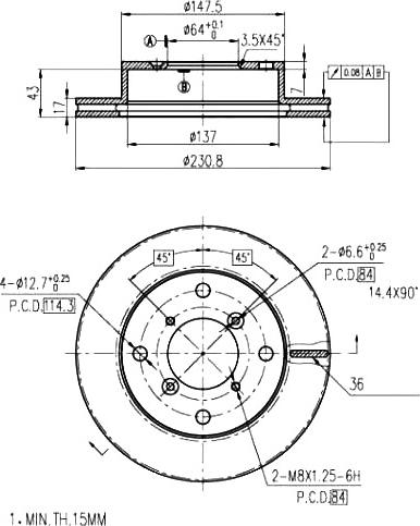 A.Z. Meisterteile AZMT-44-024-1478 - Disque de frein cwaw.fr