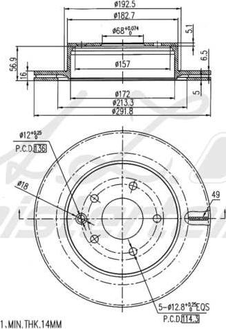 A.Z. Meisterteile AZMT-44-024-1591 - Disque de frein cwaw.fr