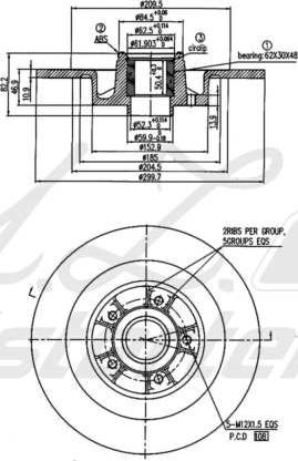 A.Z. Meisterteile AZMT-44-024-1541 - Disque de frein cwaw.fr