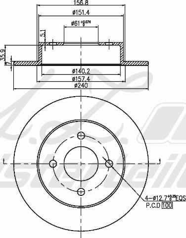 A.Z. Meisterteile AZMT-44-024-1548 - Disque de frein cwaw.fr