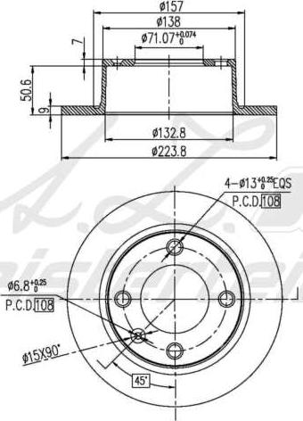 A.Z. Meisterteile AZMT-44-024-1552 - Disque de frein cwaw.fr