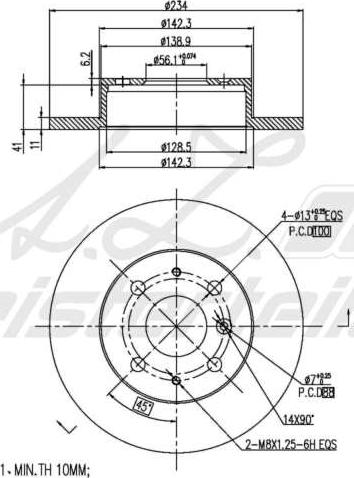 A.Z. Meisterteile AZMT-44-024-1569 - Disque de frein cwaw.fr