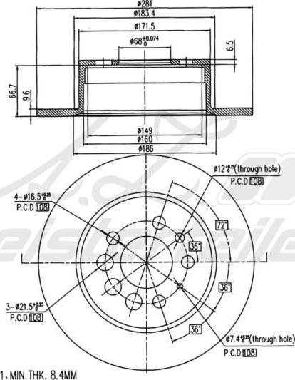 A.Z. Meisterteile AZMT-44-024-1563 - Disque de frein cwaw.fr