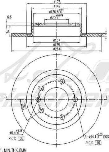 A.Z. Meisterteile AZMT-44-024-1567 - Disque de frein cwaw.fr