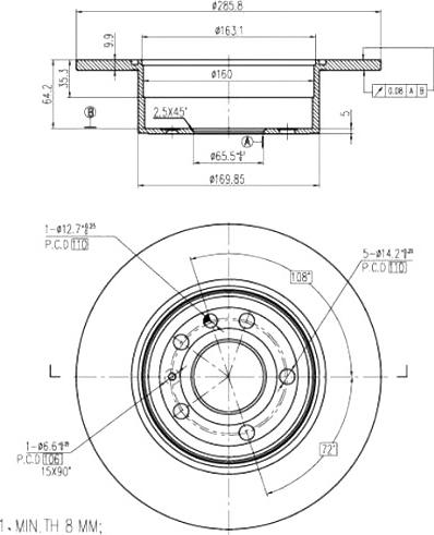 A.Z. Meisterteile AZMT-44-024-1500 - Disque de frein cwaw.fr