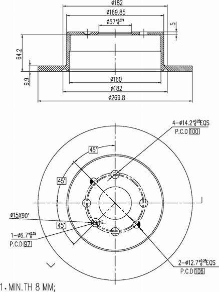 A.Z. Meisterteile AZMT-44-024-1502 - Disque de frein cwaw.fr