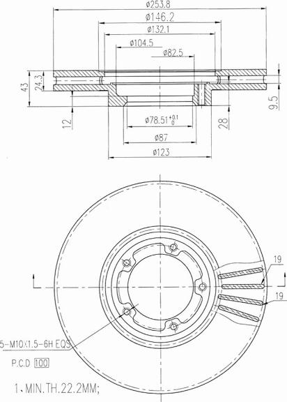 A.Z. Meisterteile AZMT-44-024-1516 - Disque de frein cwaw.fr