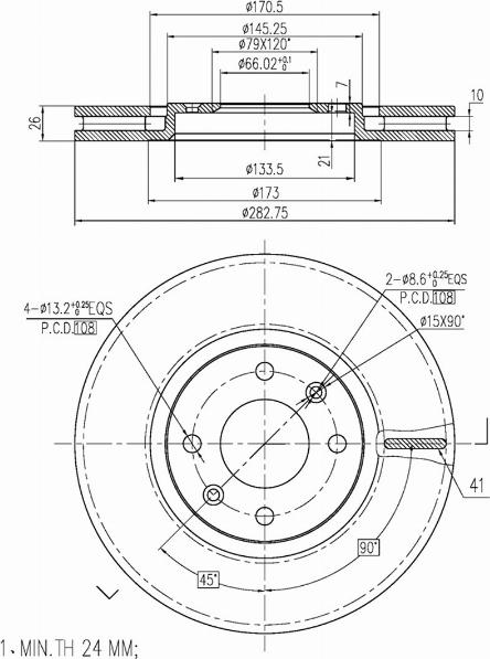 A.Z. Meisterteile AZMT-44-024-1511 - Disque de frein cwaw.fr