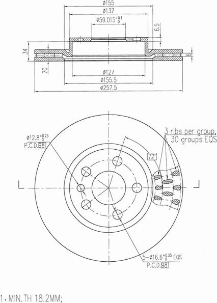 A.Z. Meisterteile AZMT-44-024-1512 - Disque de frein cwaw.fr