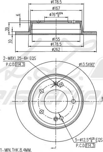 A.Z. Meisterteile AZMT-44-024-1580 - Disque de frein cwaw.fr