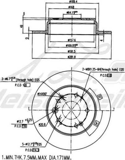 A.Z. Meisterteile AZMT-44-024-1581 - Disque de frein cwaw.fr