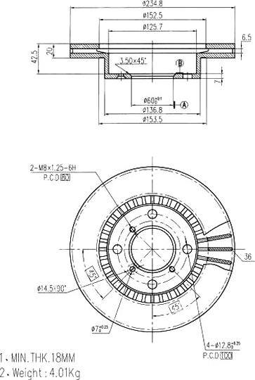 A.Z. Meisterteile AZMT-44-024-1533 - Disque de frein cwaw.fr