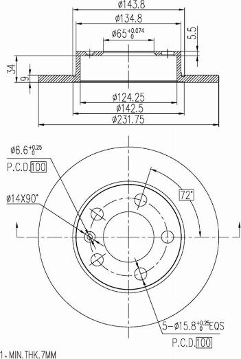 A.Z. Meisterteile AZMT-44-024-1529 - Disque de frein cwaw.fr