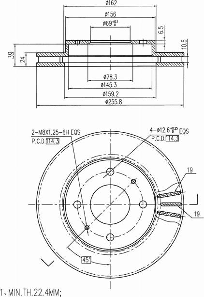 A.Z. Meisterteile AZMT-44-024-1525 - Disque de frein cwaw.fr