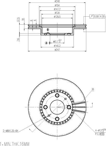 A.Z. Meisterteile AZMT-44-024-1520 - Disque de frein cwaw.fr