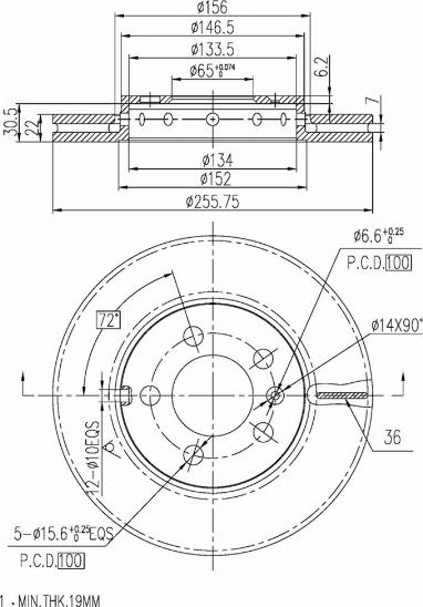 A.Z. Meisterteile AZMT-44-024-1527 - Disque de frein cwaw.fr