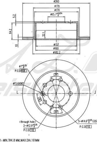 A.Z. Meisterteile AZMT-44-024-1571 - Disque de frein cwaw.fr