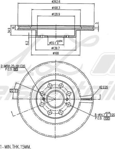 A.Z. Meisterteile AZMT-44-024-1697 - Disque de frein cwaw.fr