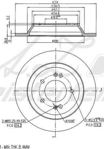 A.Z. Meisterteile AZMT-44-024-1666 - Disque de frein cwaw.fr