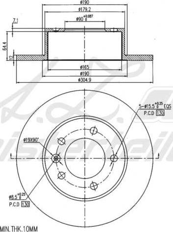 A.Z. Meisterteile AZMT-44-024-1660 - Disque de frein cwaw.fr